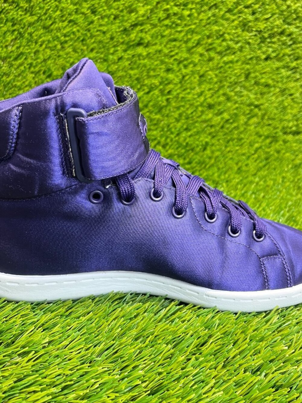 Adidas Stan Smith Trefoil Mid Womens Size 7.5 Purple Athletic Shoes Sneakers - Picture 4 of 10